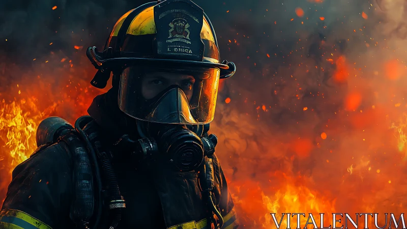 Firefighter in Inferno: Brave Rescue Professional