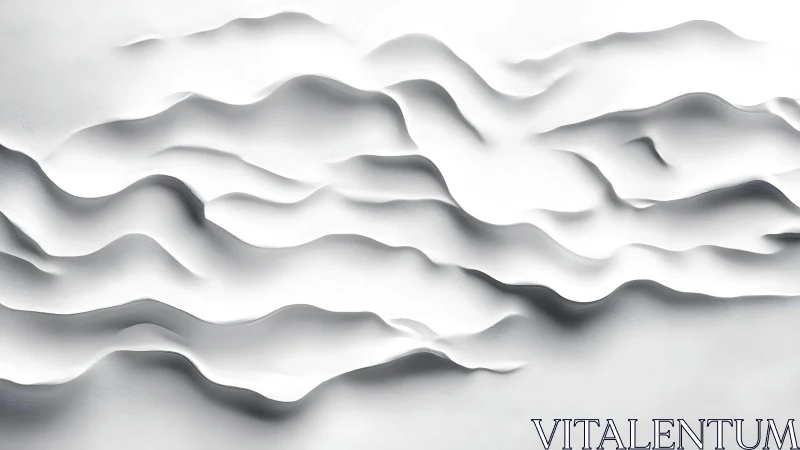 Monochrome undulating surface with layered curved ridges.