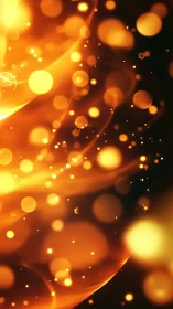 Golden Light Particles Float Through Warm Bokeh Haze