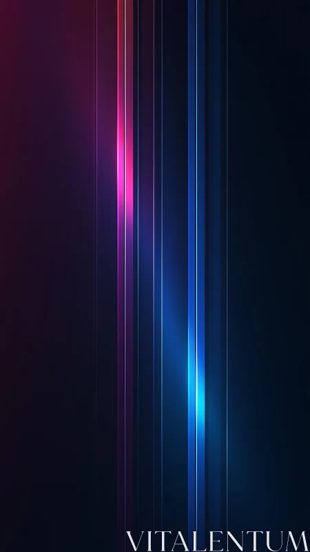 Neon spectral lines on dark gradient background, digital panel.