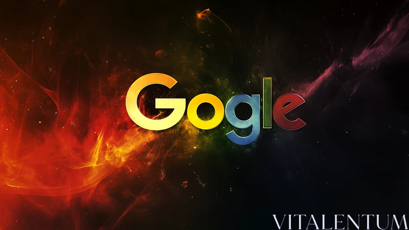 Radiant Google logo glows across a swirling cosmic backdrop