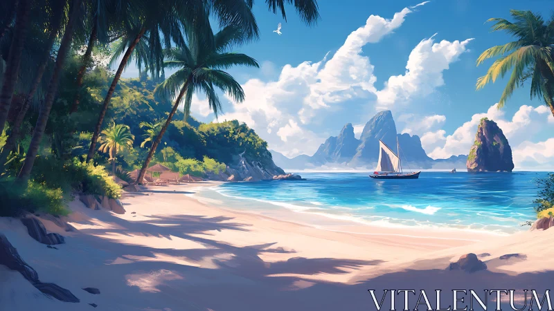 Tropical Paradise Beach: Where Dreams Meet Turquoise Waters.