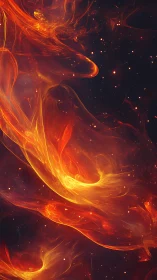 Flowing Energy Form with Luminous Particle Field