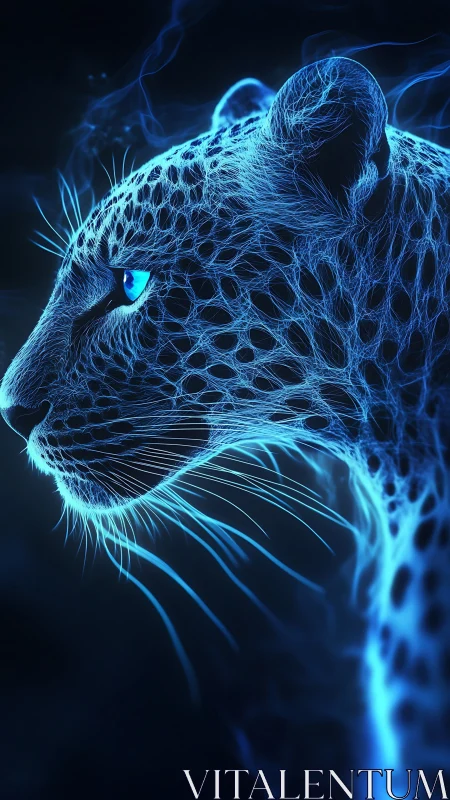Neon Leopard: Electric Whispers in the Dark.
