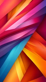 Color planes collide and fold into a prismatic ribbon storm