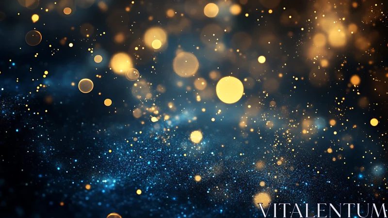 Stardust lanterns drift through midnight blue glittering skies.