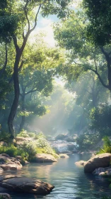 Emerald Cathedral: Where Sunlight Conducts a Symphony Through Forest Halls