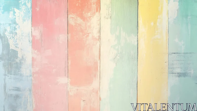 Pastel distressed vertical wooden planks in soft daylight spectrum.