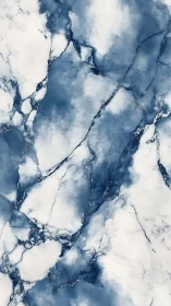 Calming blue marble clouds with softly drifting stone veins.