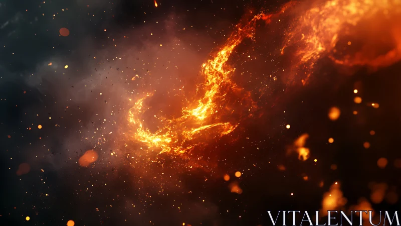 Particle-Based Flame Dynamics with Incandescent Debris Trail Simulation