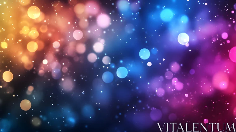 Colorful bokeh light background with dreamy, abstract style.