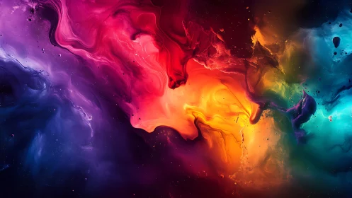 Chromatic nebula swirl rendered as luminous digital painting