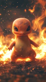 Inferno Guardian: Fiery Pokémon Emerges From Chaos.