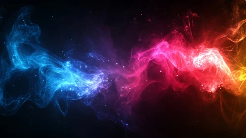 Chromatic nebula streams with luminous energy gradients.