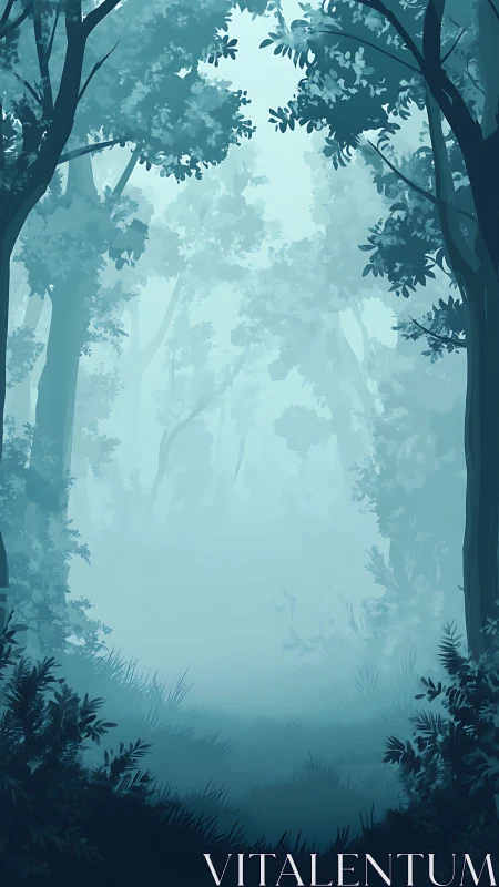 Atmospheric Forest Path with Volumetric Lighting Through Layered Canopy Structure