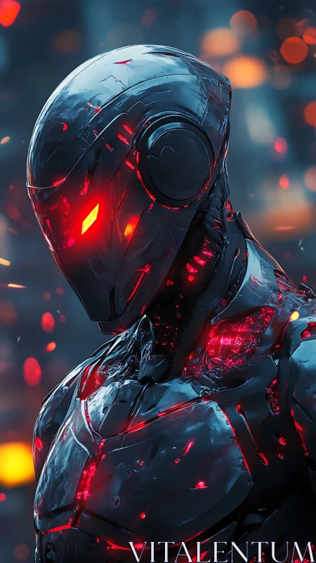 Midnight warframe studies embers in a neon storm of code