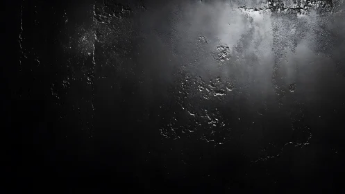 Textured black concrete wall with subtle reflective sheen.