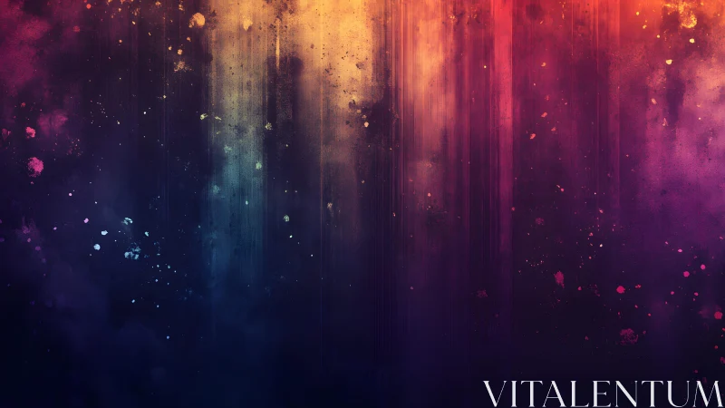 Vibrant abstract background with vertical streaks and splatter effects.