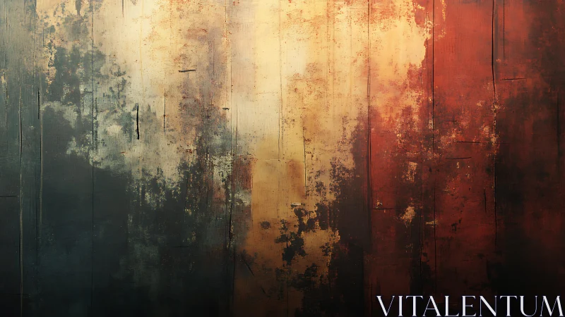 Abstract textured wall in warm, rustic tones with weathered effect.