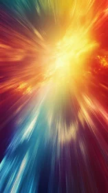 Color-fueled nebula tunnel hurls light toward a blazing dawn