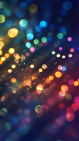 Prismatic bokeh river drifting through a neon midnight dream.