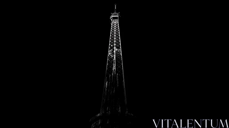 Minimalist nocturnal tower study isolates vertical steel geometry