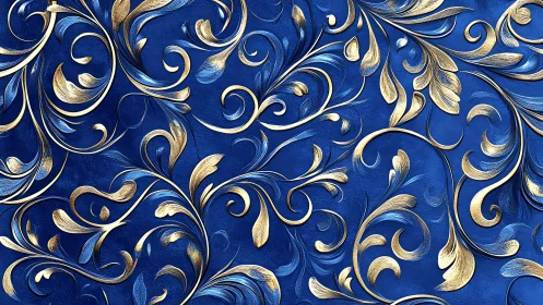 Glowing gold and blue floral swirls dance across rich velvet