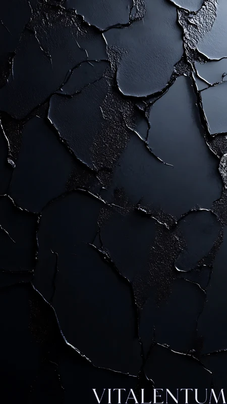 Midnight tectonic plates of glossy shattered obsidian. Period.