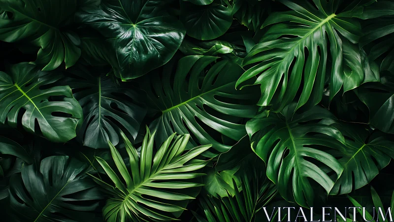 Lush tropical leaves invite a calm, refreshing jungle pause