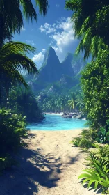 Emerald Paradise: Where Turquoise Waters Meet Towering Cliffs.