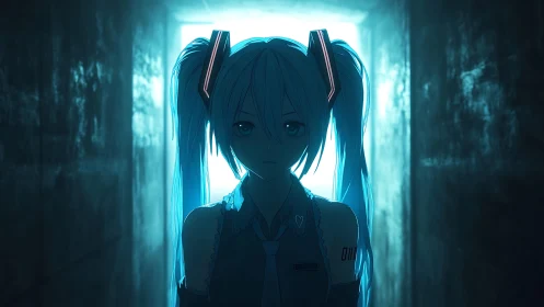 Neon-haired singer steps from digital shadow into light