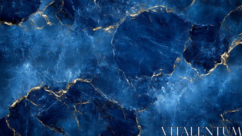 Deep blue marble texture with gold crystalline veins.