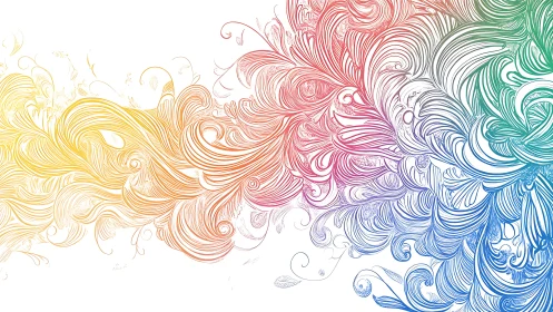 Color gradient swirl lines form flowing abstract pattern.