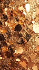 Molten amber crust shimmers like fractured cosmic gold.