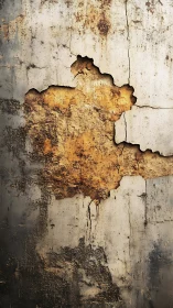 Photorealistic corroded wall texture with fractured patina layers.