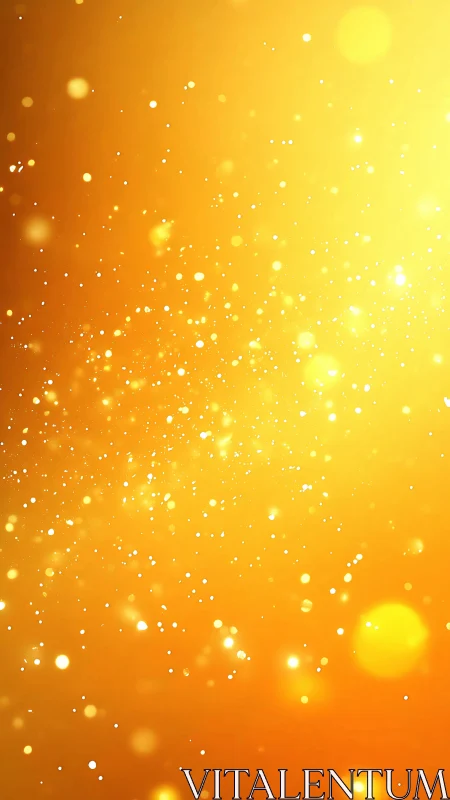 Golden light sparkles drifting through a warm glowing haze.