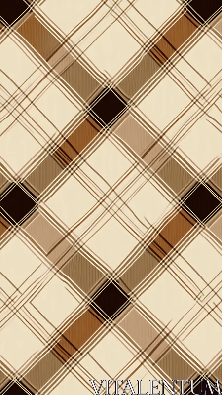Plaid daydream lattice in drifting caramel coffee tones.
