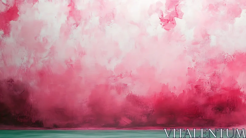 Abstract pink atmospheric gradient with soft horizon line.