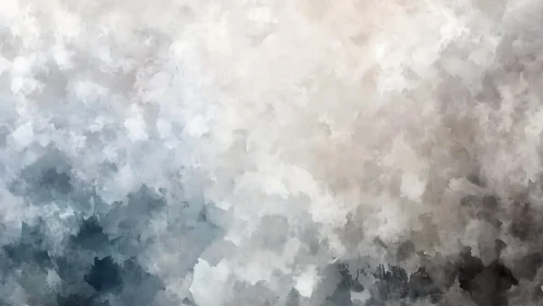 Soft clouded gradient merges cool greys and warm cream.