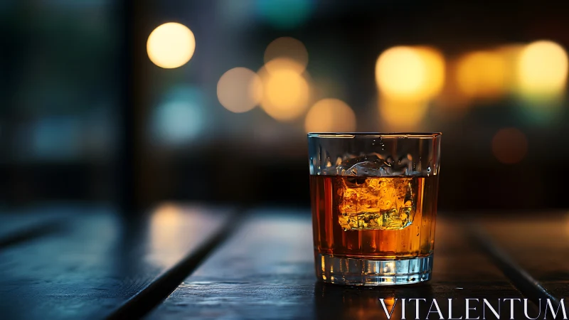 Whiskey on the Rocks Glows with Evening Warmth