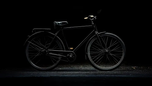 Classic Step-Through Bicycle with Fenders, Leather Saddle, Chain Guard.