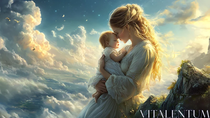 Mother and Child in Celestial Realm.
