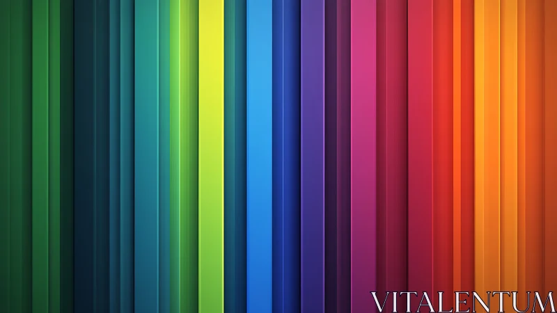 Vertical spectrum bars in smooth gradient rainbow palette.