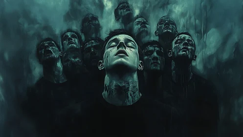 One fractured soul blooms into a chorus of haunted faces