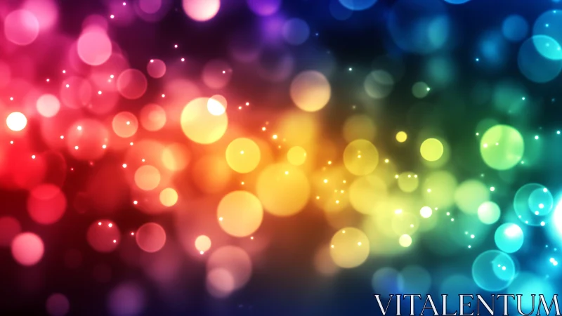 Rainbow bokeh lights drift across a vibrant blurred spectrum.