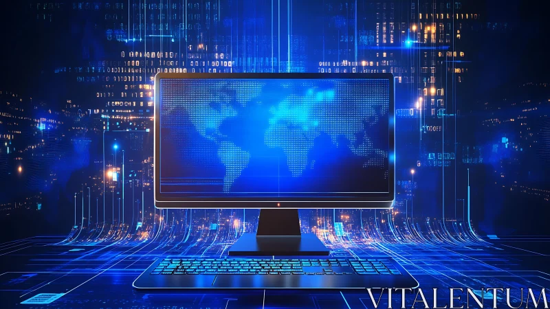 Network-visualized workstation with global data routing matrix.
