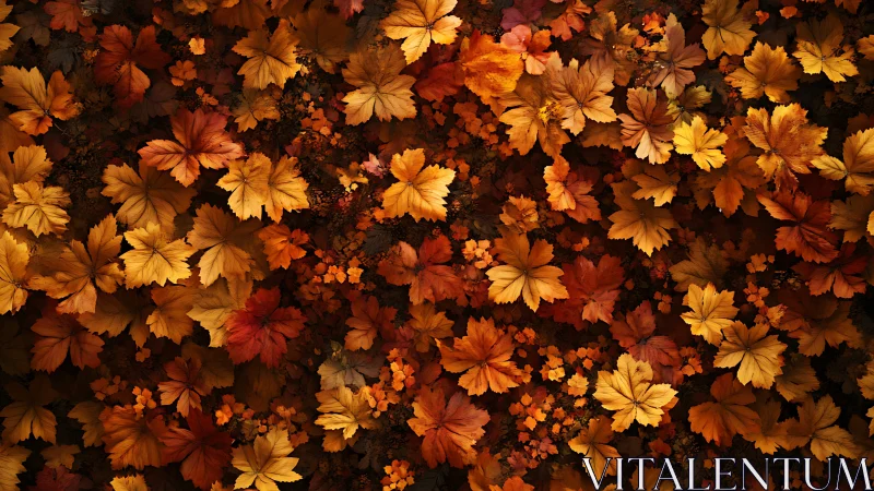 Leafy constellations quietly blaze across an autumn sky