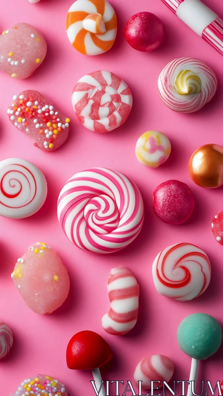 3D Rendered Candy Sphere Collection Displaying Varied Decorative Surface Patterns and Reflective Fin