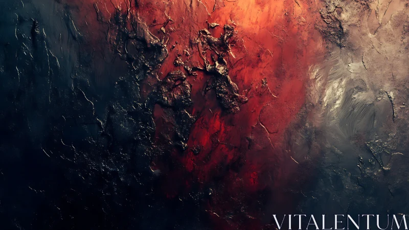 Molten dusk horizon with charred cosmic embers aglow.