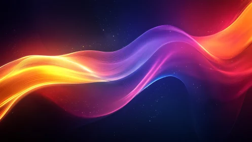 Luminous multicolor light waves over deep cosmic gradient.